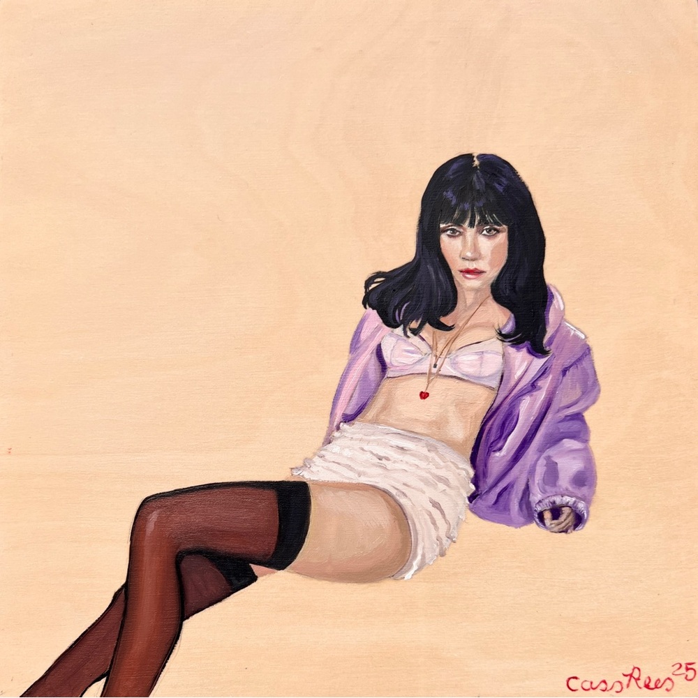 Lily Allen west end girl oil painting on wood original rare signed by artist